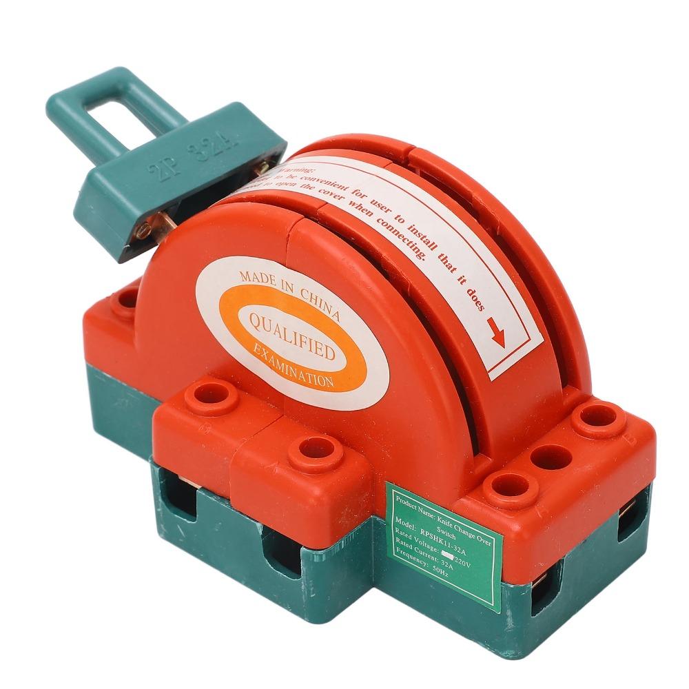 

Durable AC230V Disconnect Switch 2 Pole HK11-2P-32 Change Over Switch 32A Double Throw Switch Switch Over Application 220V