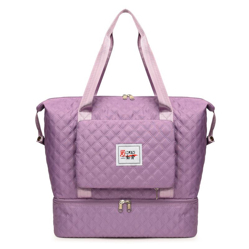 

Oxford cloth bag women s large-capacity new versatile shoulder handbag high-end sports fitness travel bag світло-фіолетового кольору