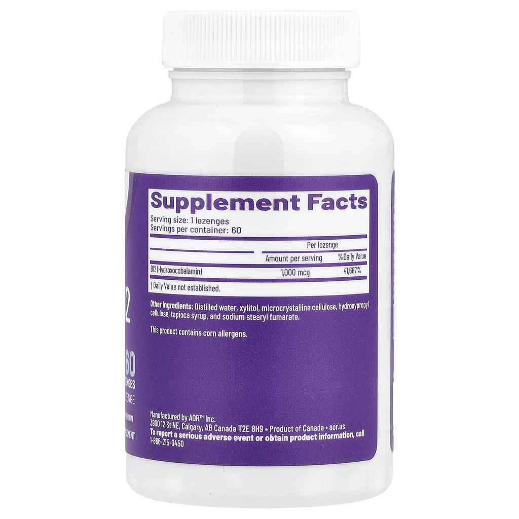 Hydroxy B12, 1Mg, 60 Lozenges