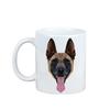 Malinois Owczarek Belgijski -Kubek Ze Zdjęciem I Napisem Geometryczny Pies Art-Dog