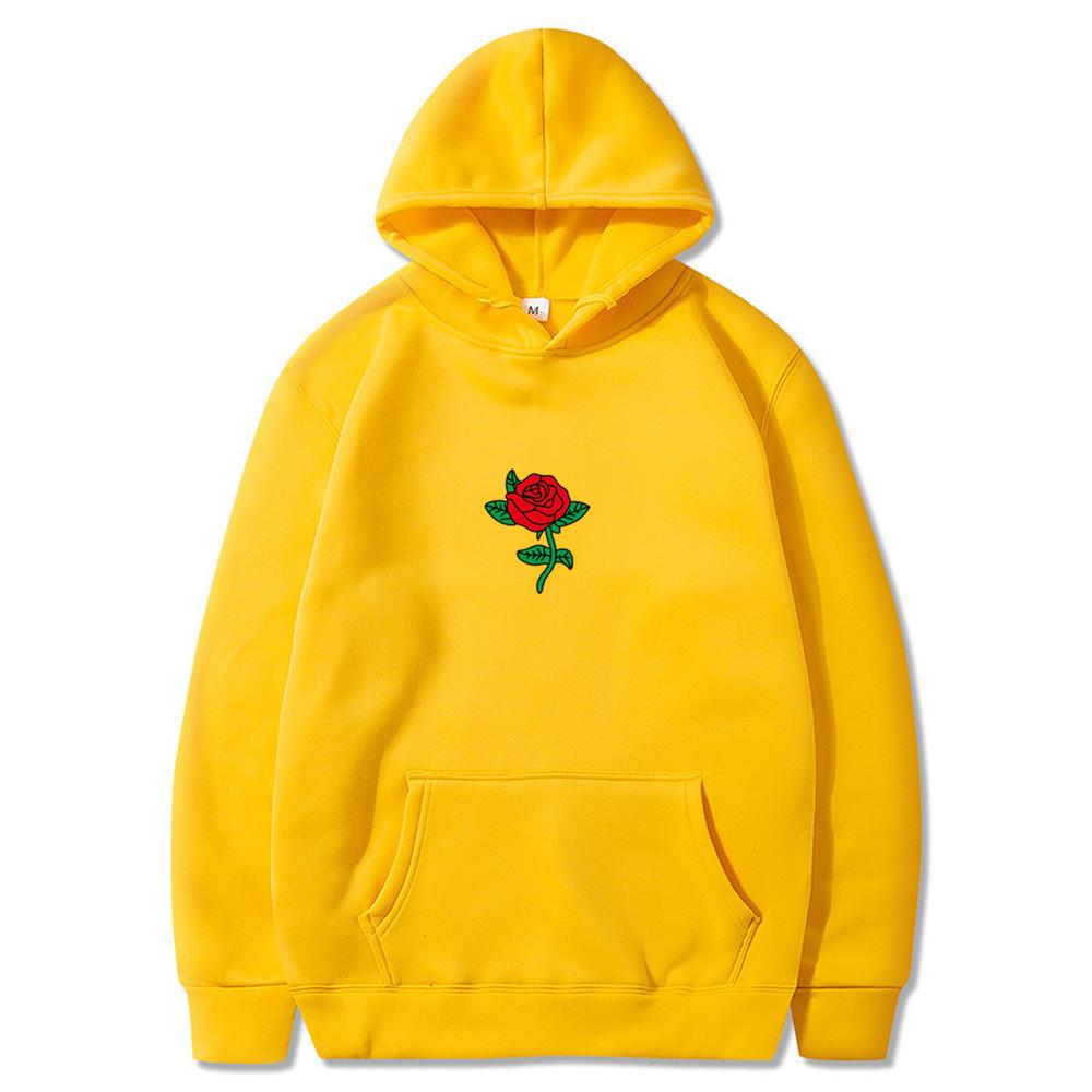 

Модные толстовки унисекс, толстовки с забавным принтом розы, уличная одежда для мужчин, Harajuku, осень-зима, новый хип-хоп, повседневная одежда унисекс с капюшоном XL