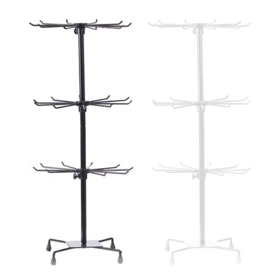 Three Layer Display Stand Scarves Hats Holder Socks Jewelry Rack Alloy Texture Jewelry Holder for Retail and Home Use