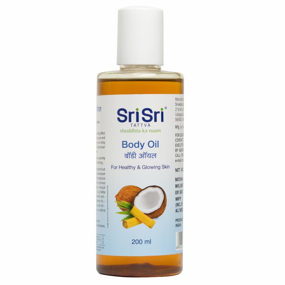 

Sri Sri Tattva Shuddhta Ka Naam Body Oil 200ml Single Pack For Smooth Hydrated Skin