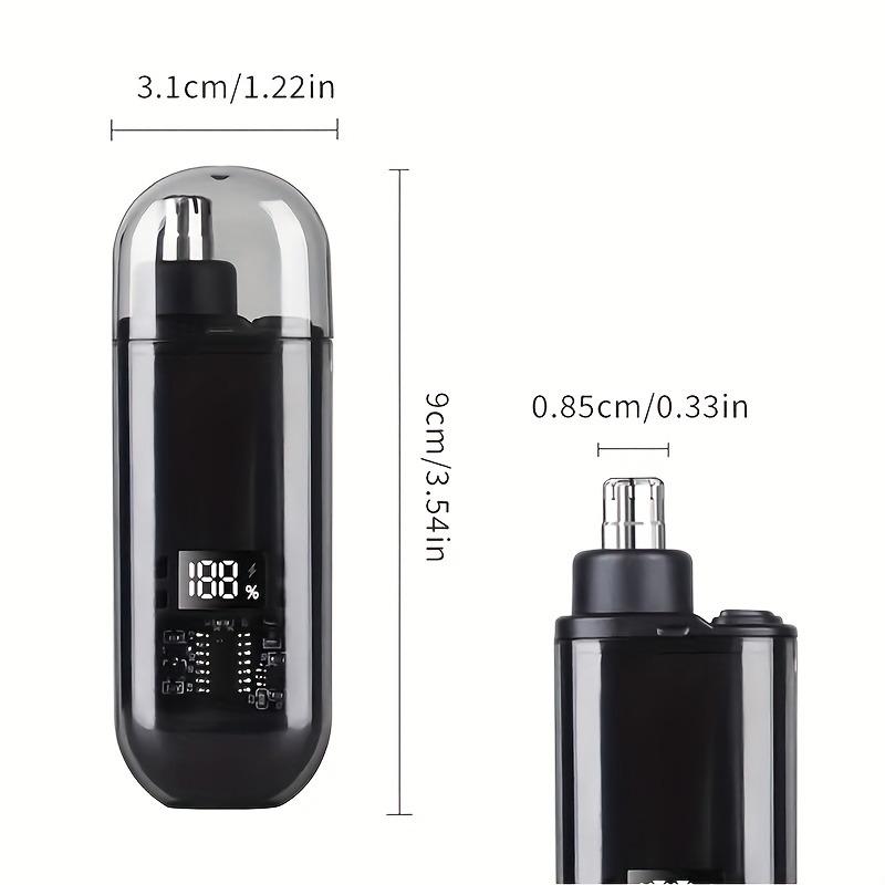 

Electric Nose Hair Trimmer with LED Display Rechargeable Portable Painless Hair Remover for Men Women 1PCS чорний