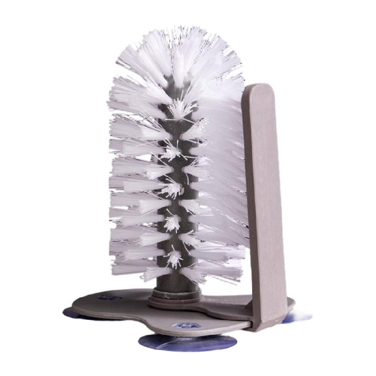 Flexible Bristles Double Sided Glass Cup Cleaning Brush Plastic Cup Scrubber With Flexible Rotating Head