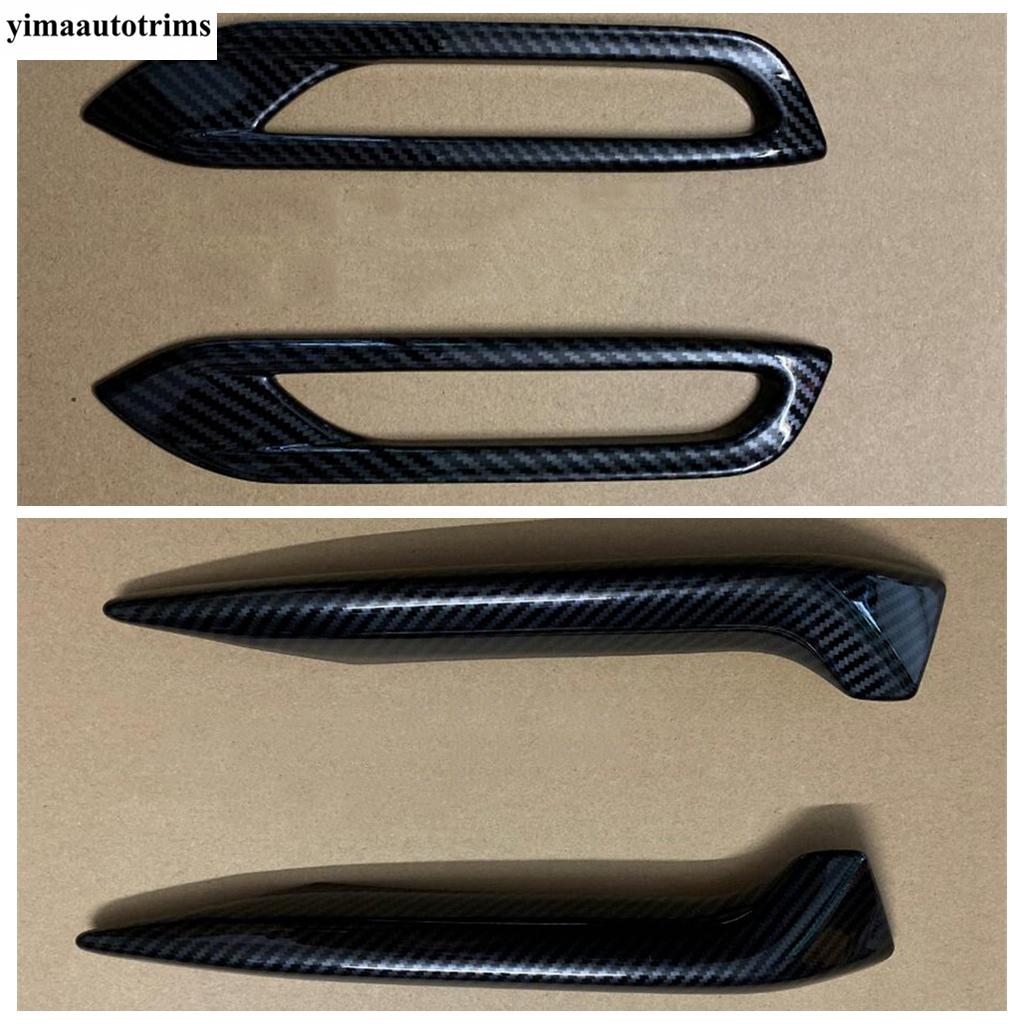 Front Rear Fog Light Lamp Eyelid Eyebrow Cover Trim ABS Chrome / Carbon Fiber Accessories For Nissan Qashqai J11 2018