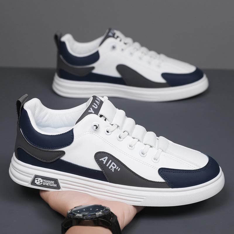 Men's shoes spring and autumn breathable shoes new versatile sports and leisure flat white board shoes men's work trendy shoes