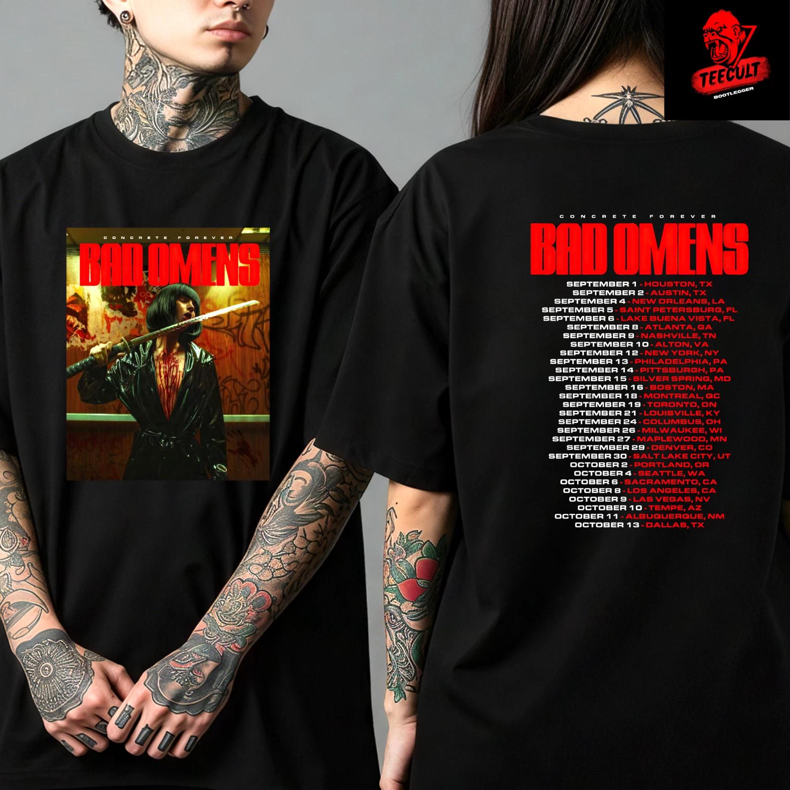 Men s and Women s T-shirts Bad Omens Concrete Forever Double-Sided Unisex Premium XXXL