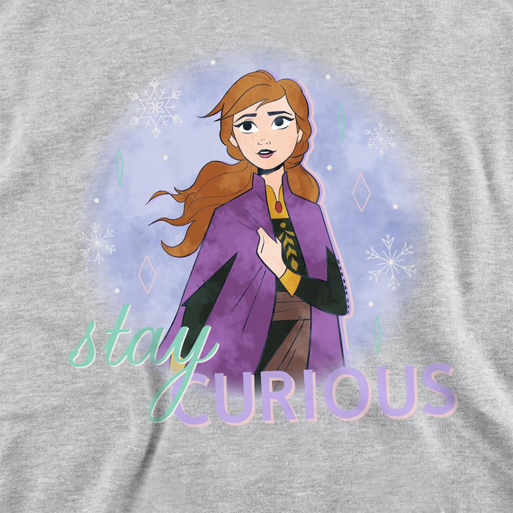 Frozen Childrens/Kids Stay Curious Anna Heather Pullover Hoodie
