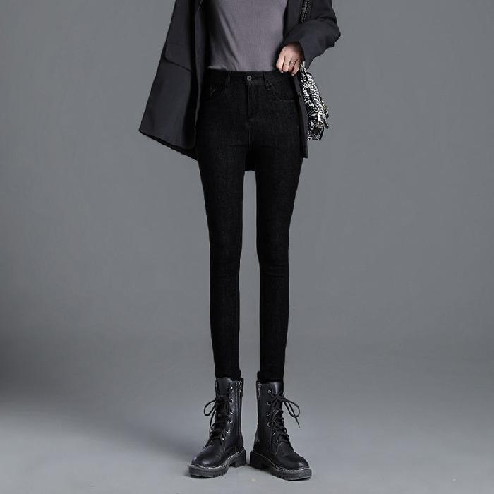 High-waisted Small Foot Jeans Women Spring and Autumn Tight Slim Elastic Pants Denim Jeans Pencil Pants