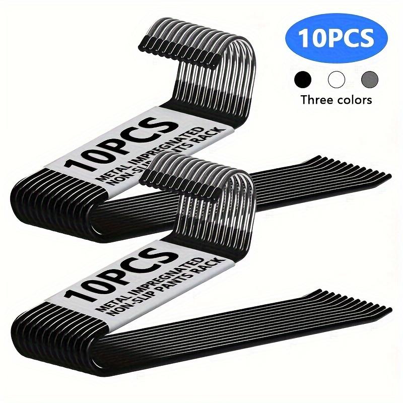 10pcs Metal Z-Shaped Pants Hangers - Space-Saving, Durable for Home & Store Use, Multi-Functional Clothing Rack
