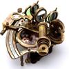 Royal Handicraft Handgefertigter Astrolabium Sextant aus Messing mit eingebautem Kompass mit Hartholzbox.