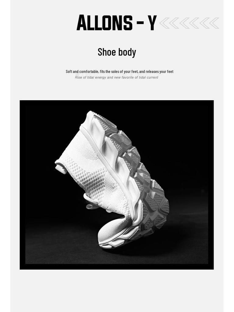 Plus Size Men's 48 Lightweight Flyknit Running Shoes - Trendy, Breathable Casual Sports Sneakers for Summer