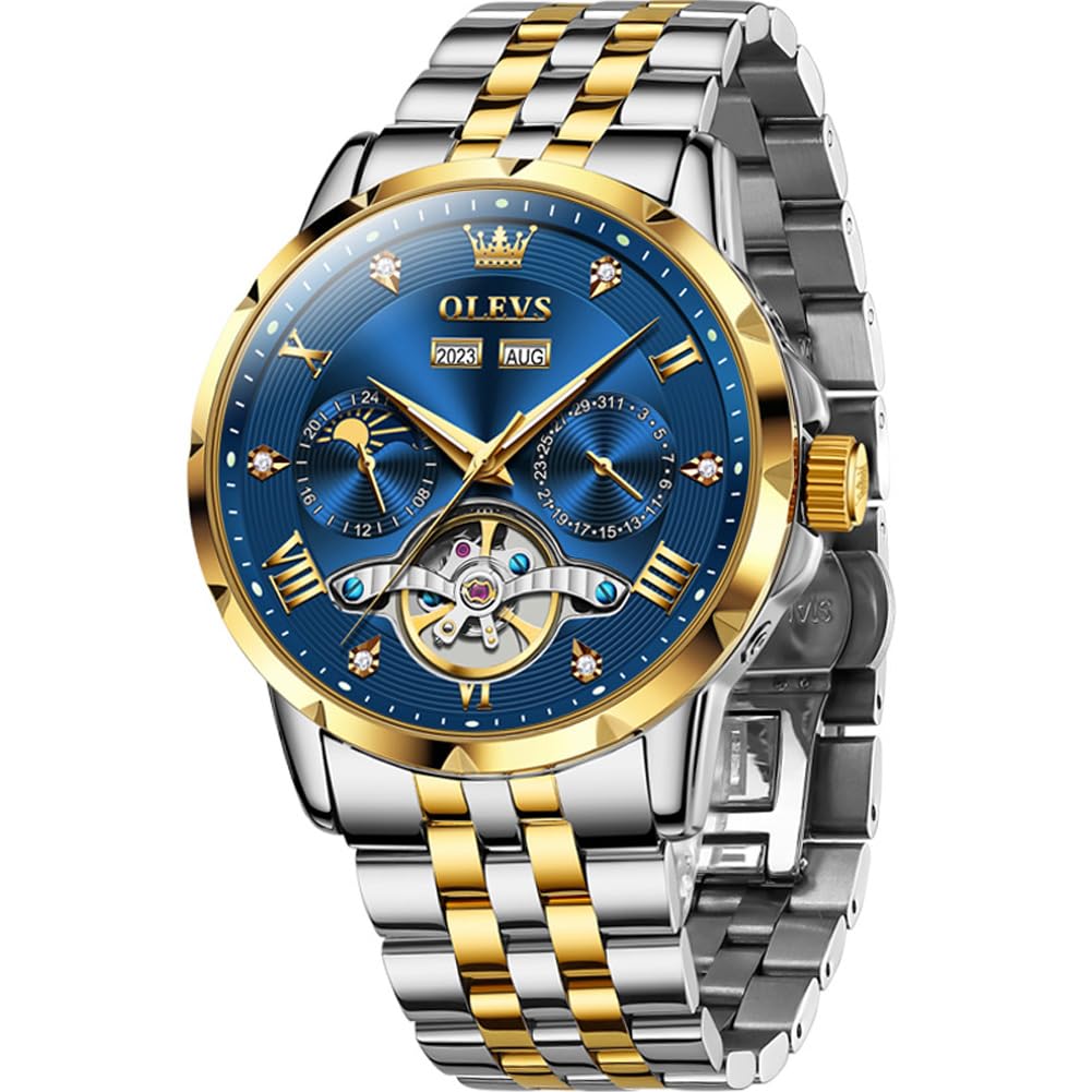 OLEVS Men's MechanicalAutomatic WatchwithMoonphase