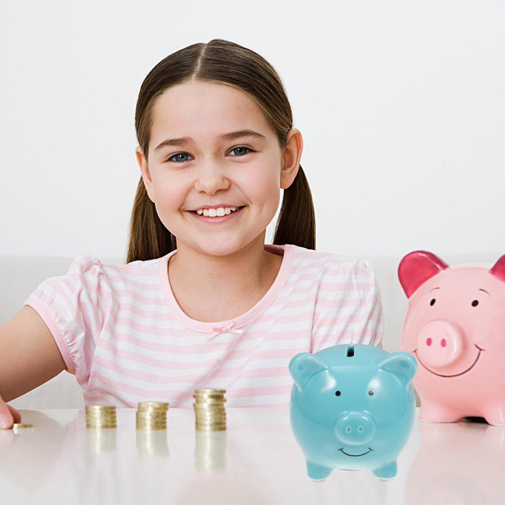 Ceramic Piggy Bank Cute Pig Money Bank Coin Bank Girls Boys Decorative Coin Bank Money Saver Gift