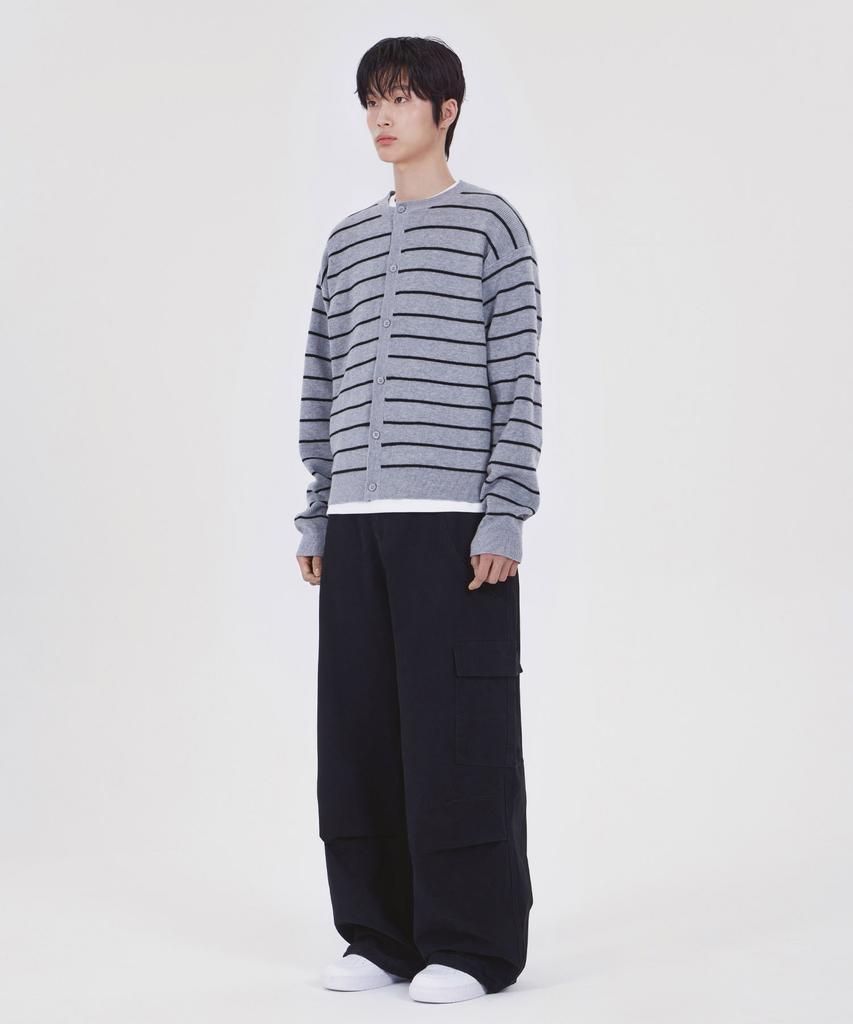 GLW Washed Pocket Parachute Cargo Pants Black