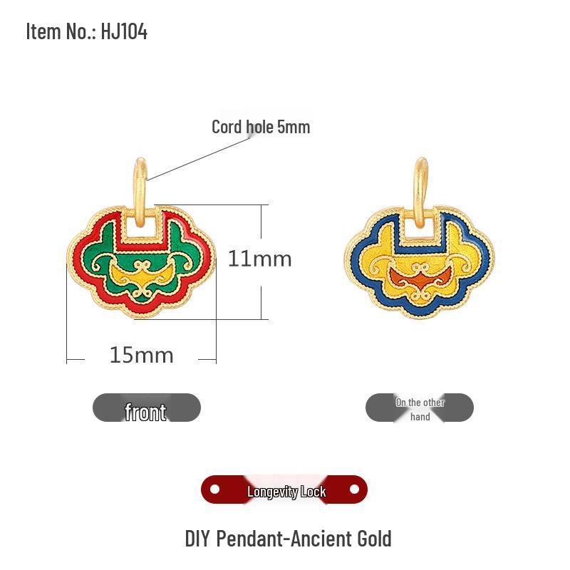 Ancient Gold Sand Cloisonné Beads for DIY Jewelry: Small Drop Pendant Necklace & Bracelet Accessories