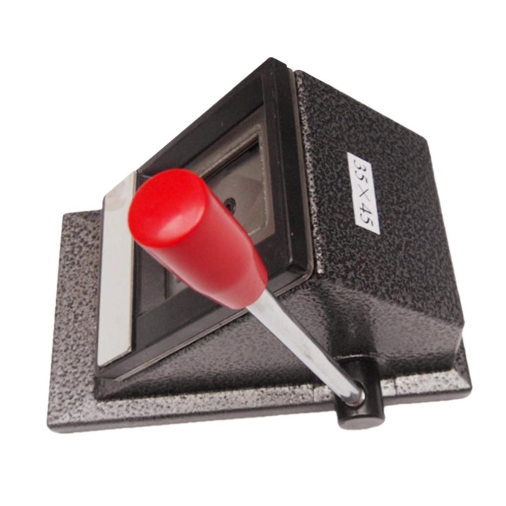 Manual Photo Cutter Punch Badge Button Maker 35x45mm Credit Card Cutting for Home Office PVC