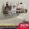 Space Aluminum Bathroom Wall Shelf With Hooks And Oxidized Finish For Toilet Storage