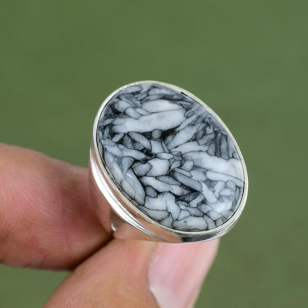 Pinolith-Jaspis Ring 925 Sterling Silber Ring Edelstein Handgefertigter Ring Schöner Pinolith-Jaspis Schmuck Geschenke Für Ihn In Ringgröße Erhältlich