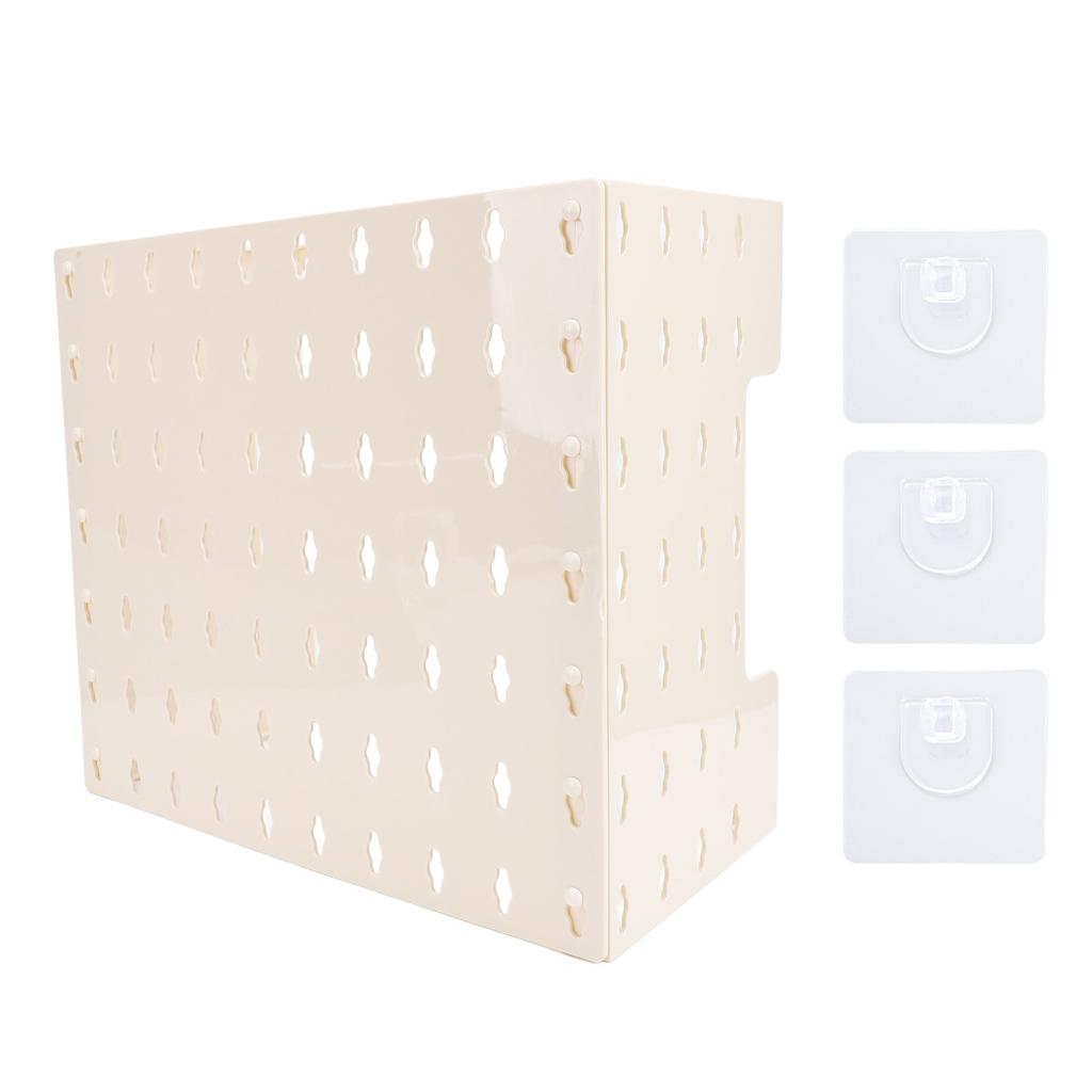 Pegboard Wall Mounted Display Multi Function Storage Rack Gas Water Heater Pipe Cover with Adhesive