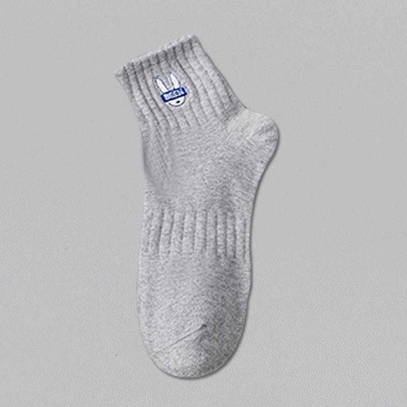 5 Pairs of Men's Spring and Autumn Sports Basketball Cotton Sweat Absorbing Deodorizing Tube Socks