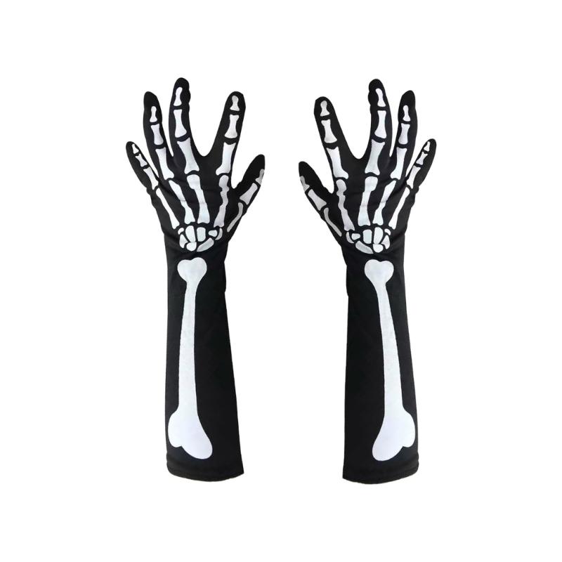 Skeleton Gloves Skull Face Mask for Adult Men Costume Halloween Party Cosplay