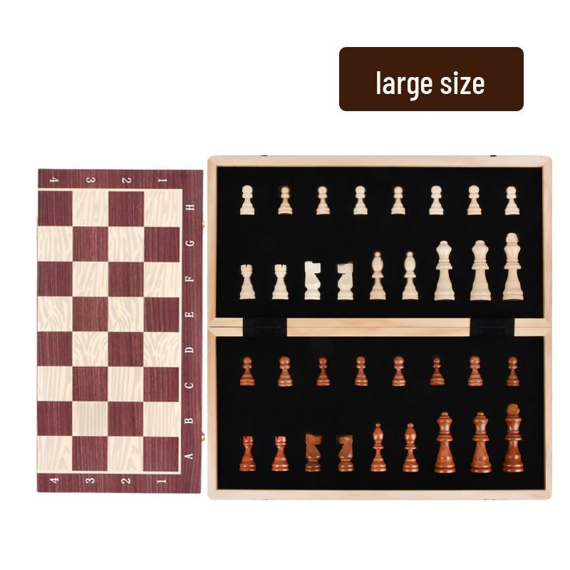 Premium Rosewood Magnetic Foldable Chess Set - High-Quality International Toy
