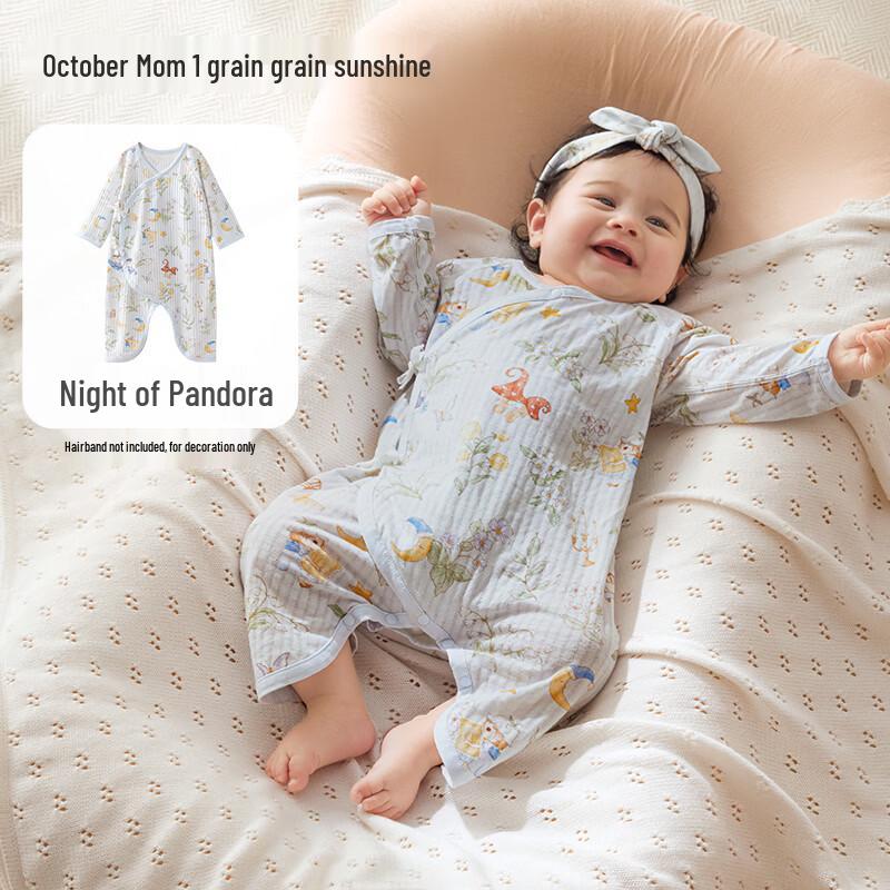 October Crystal Baby Long Sleeve Cotton Romper 59