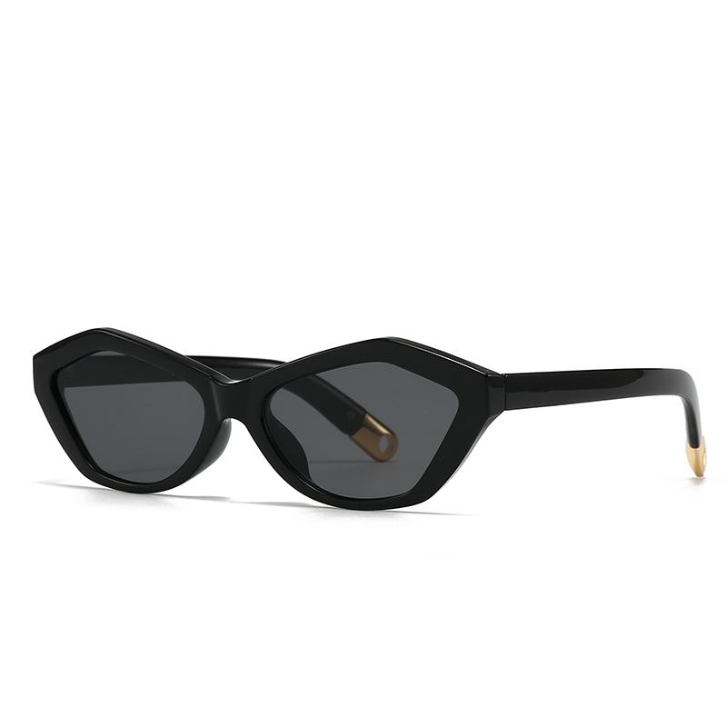 Cross-Border Specially Designed for Water Chestnut Cat-Eye Sunglasses Modern Retro Temples Decorative Sunglasses 2499