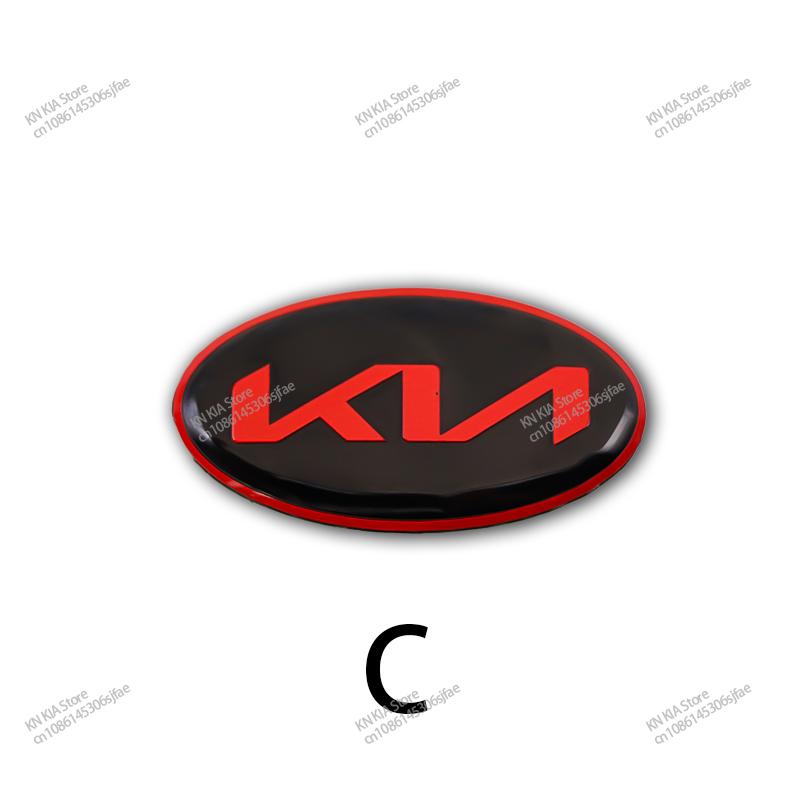 ISFR5 For KIA EV6 Sorento Niro Stinger Ceed Carnival K5 K9 Soul Carens VQ Caden Car Logo Steering Wheel Decoration Sticker Accessories