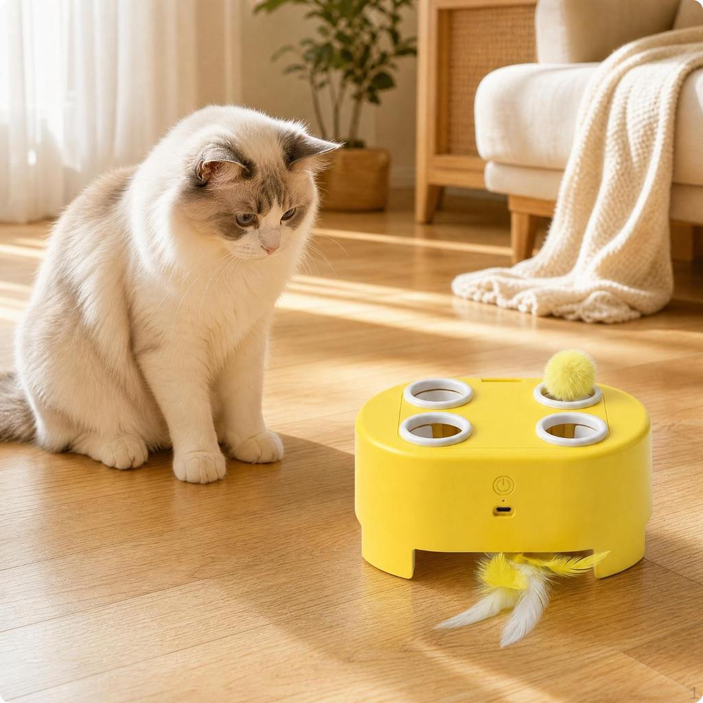 USB Rechargeable Interactive Cat Toy | Automatic SelfPlaying Action, Electric Toy, for Home