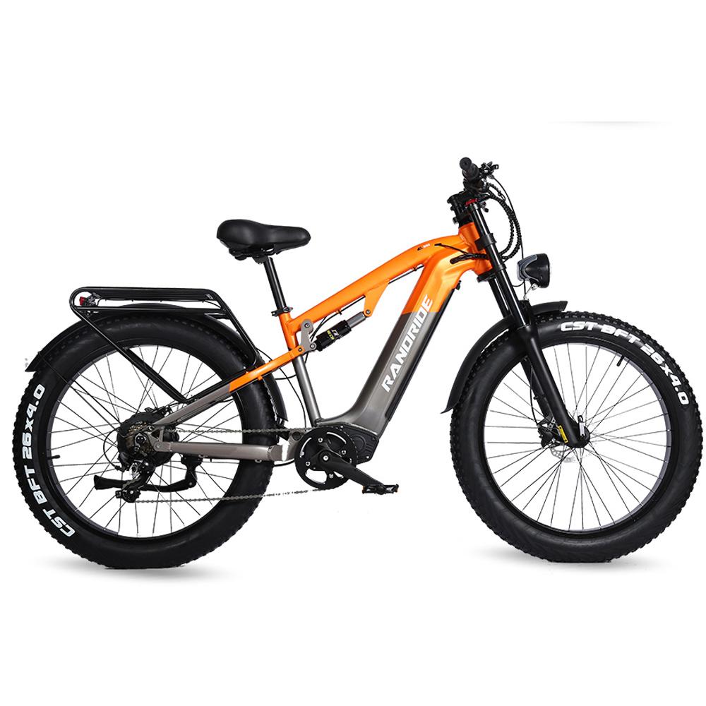 RANDRIDE YX80M 1500W Elektrické kolo s tlustými pneumatikami 20AH Odnímatelná baterie 50 km/h Hydraulická brzda Sklad v EU Dodání 3-7 dní