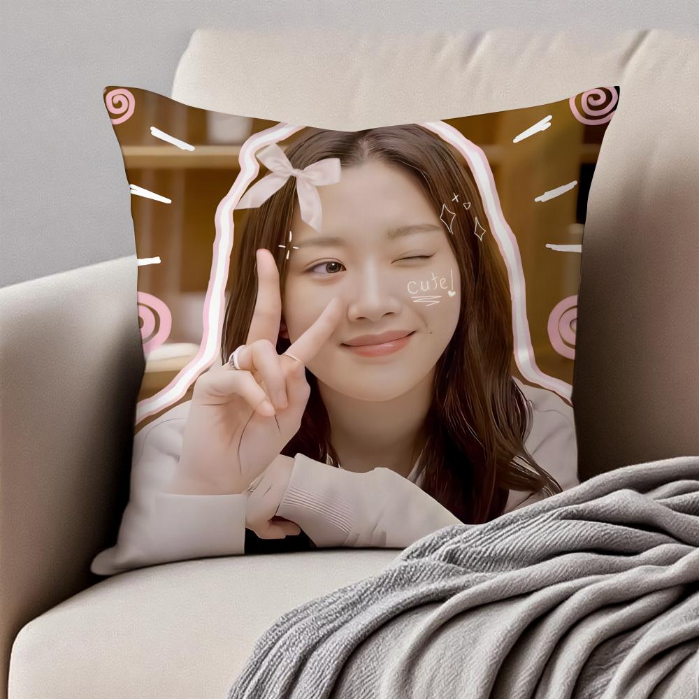 Korean actor true beauty LLim JuKyung Cushion Cover Pillowcase Antidustmite Invisible Zipper Short Plush Sofa Cushion