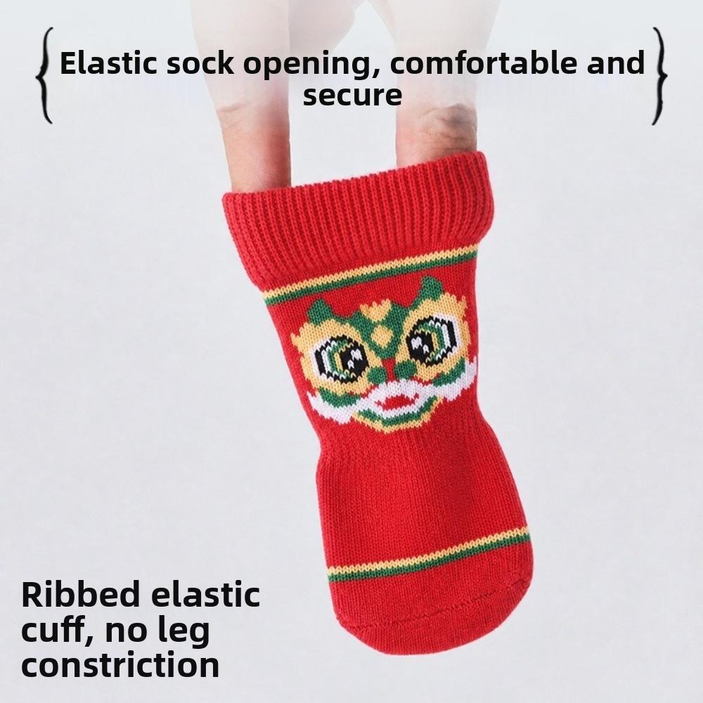 Breathable Non Slip Dog Socks Warm Paws Protectors Pet Boots Christmas Dog Socks Winter Season