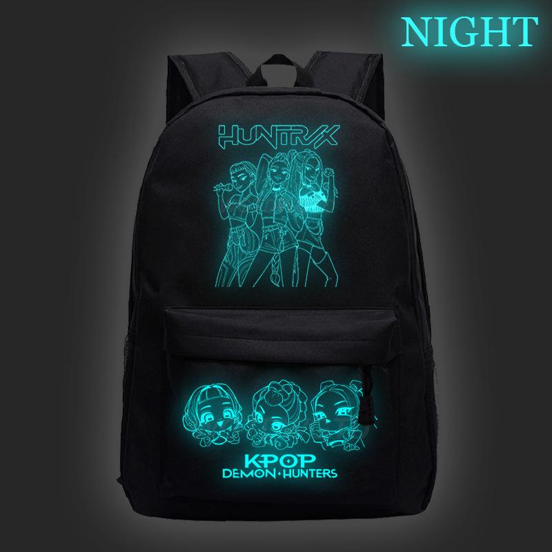 Witch Hunters Peripheral Printed Backpack Lightweight Ridge Protection Primary and Secondary School Students Campus Trend Luminous School Bag