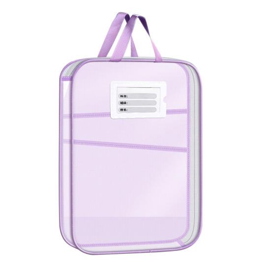 Mesh Pouch Bag File Bag A4 Zipper with Handle Document Organizer