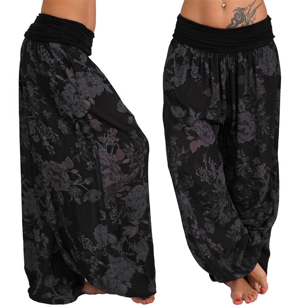 European and American Digital Print Wide Leg Harem Pants - 2020 Collection