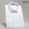 2025 Spring/Summer Men's Iron-Free White Long Sleeve Business Casual Shirt - Plus Size Available