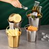 304 Stainless Steel Mini Ice Bucket Bar KTV Snack Bucket French Fry Bucket Household Kitchen Storage