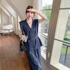 Blue Old Money Wind Loose Design Vest Suit Skirt Women's Summer New Temperament Skirt Two-piece Set