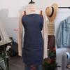 Dirt-resistant Kitchen Chef Apron Wear-resistant Painting Apron Cross Back Denim Apron  Cafe