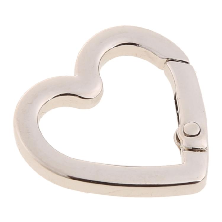 Carabiner Heart Clip Clasp Spring Snap Hook Keyring Keys Organizer Clips 19MM серебро белый