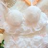 Girls Sweat Lace Bras Cute Push Up Bras Wireless Fashion Women's Underwear Brassiere Pink White Bras