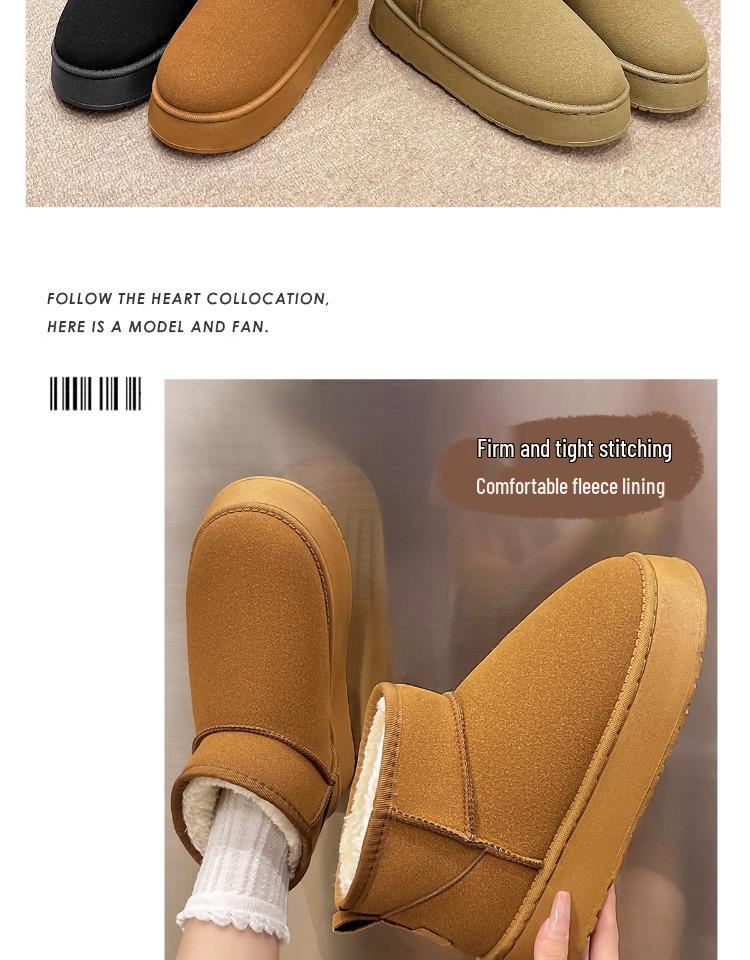 Women's Thick-Soled Winter Snow Boots - 2026 Edition, Waterproof, Windproof, Non-Slip, Velvet-Lined, Outdoor Northeast Cotton Shoes