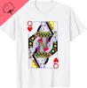 Queen of Hearts Deck of Cards Playing Cards Halloween Poker TShirt Funny Shirt Unisex Summer Streetwear Tops Camiseta