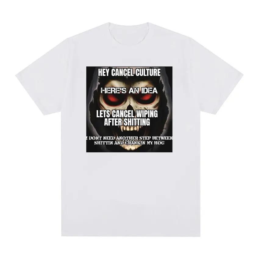 Evil Edgy Skeleton Cancel Culture Graphic T-shirts Funny Dank Meme T-shirt Men Women Harajuku Y2k Vintage Oversized T Shirt Tops