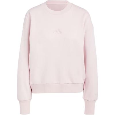 Sweatshirt Confortable Uni Toutes Saisons Coupe Ample Col Rond Côtes Manches Longues Femme sweatshirt Rose Sable IY6753