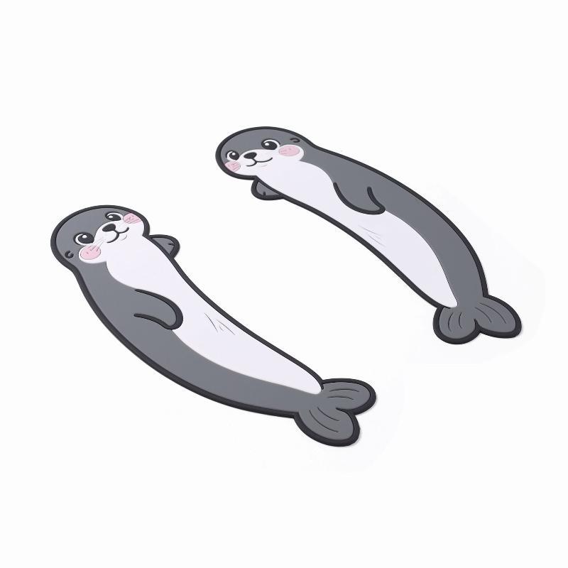 Cute Seal Toilet Seat Cushion Soft Warm Waterproof Washable Traceless Installation For Home Bathroom All Seasons Use
