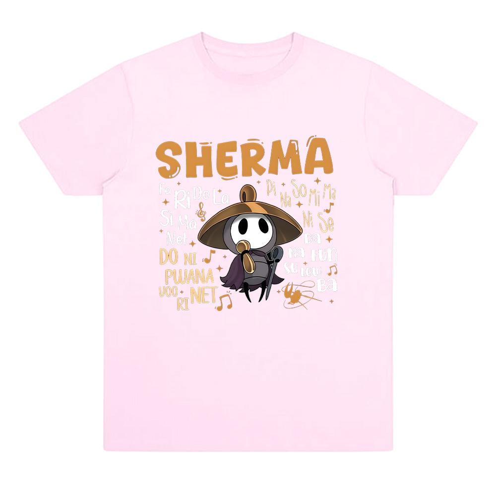 Sherma Song T-shirts Hollow Knight Silksong Funny Game Quote Tees Harajuku Cartoon Print T Shirts Unisex Cotton Casual Clothes